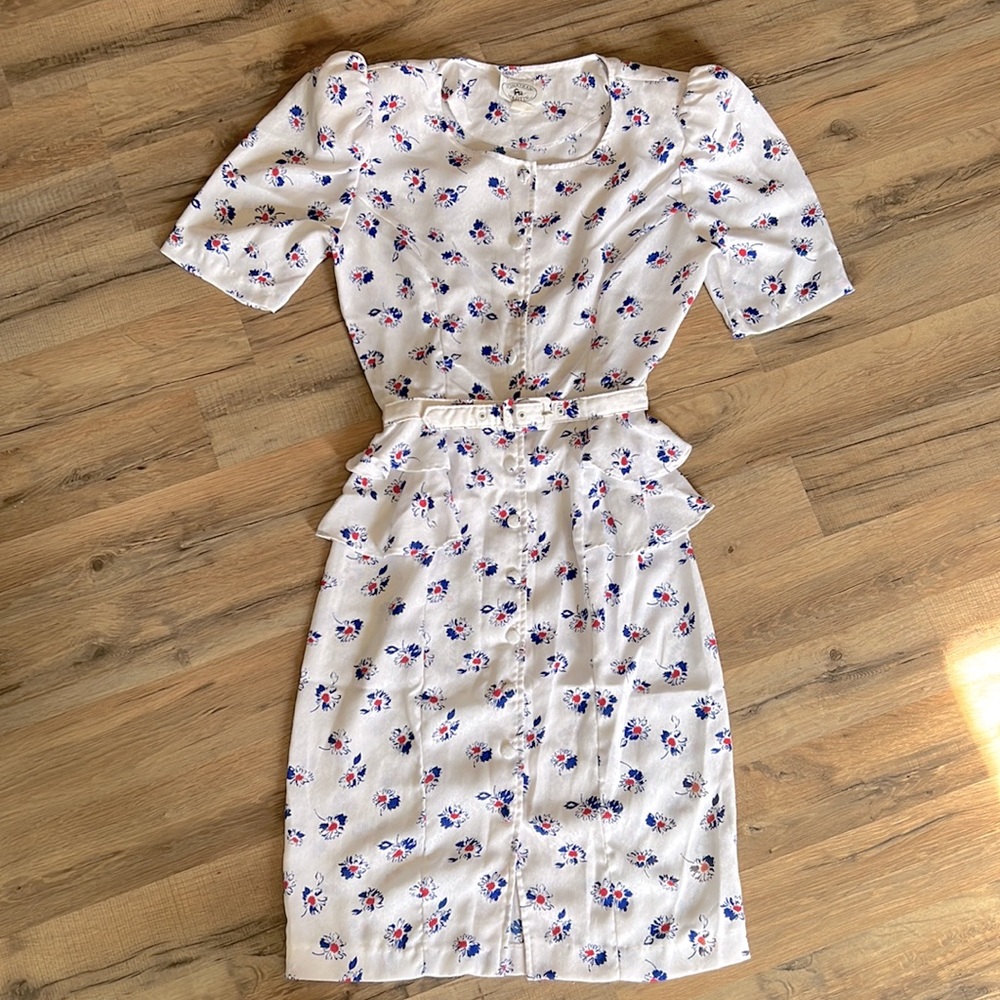Vintage 1980s/1990s Jonathan Martin peplum dress